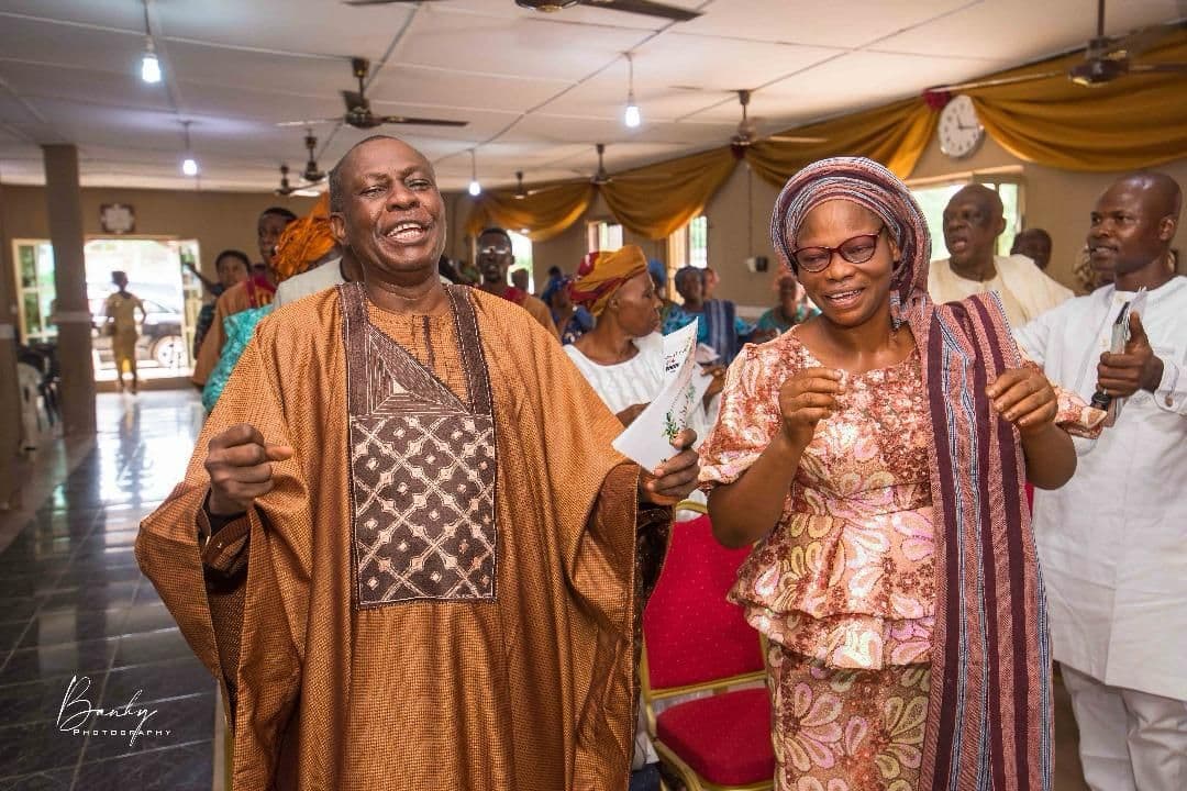 Papa and mama dancing
